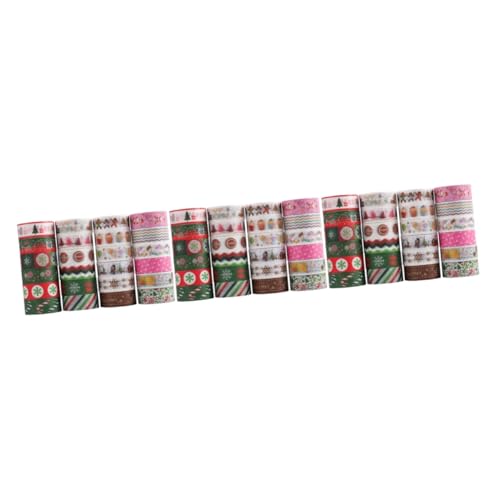 SHINEOFI 3 Sätze Weihnachts-washi-tape Weihnachts Washi Tape Diy Klebeband Für Weihnachten Klebebänder Für Weihnachtskarten Dekoration Papier Geschenkbänder Dekorative Bänder 24 Rollen * 3 von SHINEOFI