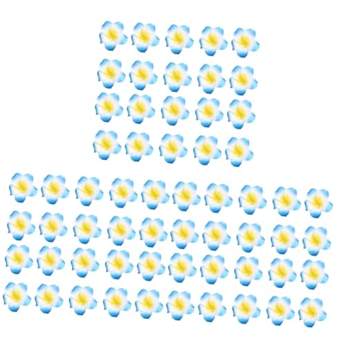 SHINEOFI 3 Sätze Zubehör Für Blumenanhänger Lei Party Gefälschte Frangipani Strand Frangipani-blume Material Für Diy-anhänger Aus Kunststoff Diy Haarband Teil Eva Blue 50 Stück * 3 von SHINEOFI
