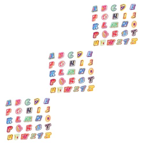 SHINEOFI 3 Sets Große Aufbügler Buchstaben Zum Aufnähen Aufnäher Für Taschen Große Buchstaben Aufnäher Bestickte Hut Aufnäher Stoff Abzeichen Benutzerdefiniertes Band Varsity von SHINEOFI