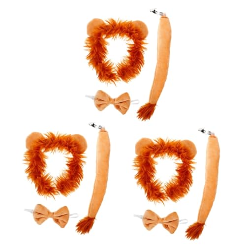 SHINEOFI 3 Sets Löwen Stirnband Set Kostüm Kindermähne Haarband Kopfschmuck Löwenhut Tierohren Stirnband Löwenkostüm Pelzig Partyzubehör Erwachsene Fliege SHINEOFI 3 Sets Löwen Stirnband Set Kostüm Kindermähne Haarband Kopfschmuck Löwenhut Tierohren Stirnband Löwenkostüm Pelzig Partyzubehör Erwachsene Fliege von SHINEOFI