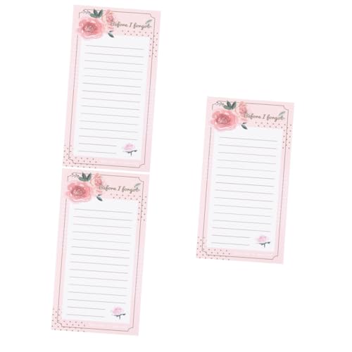 SHINEOFI 3 Stück 1 Notizbuch Und Magnetischer Notizblock für den Kühlschrank Pads klein Kühlschranklisten-Magnetpad Kühlschrank-Einkaufsliste Magnetauflage Kühlschrank Notepad Papier Rosa SHINEOFI 3 Stück 1 Notizbuch Und Magnetischer Notizblock für den Kühlschrank Pads klein Kühlschranklisten-Magnetpad Kühlschrank-Einkaufsliste Magnetauflage Kühlschrank Notepad Papier Rosa von SHINEOFI