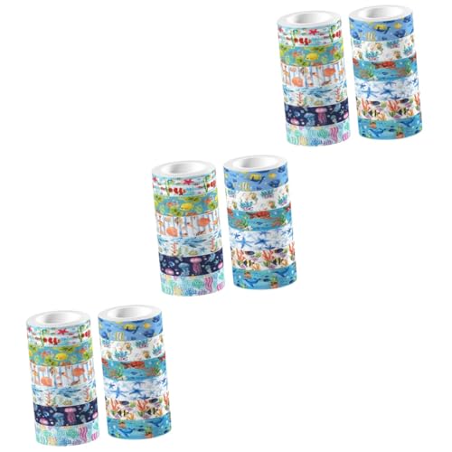 SHINEOFI 3 Stück Abdeckband Papierhandwerk Aufkleber-Scrapbooking ästhetische Aufkleber Scrapbooking -Vorräte thematisiert Washi-Tape-Aufkleber Kunsthandwerk Klebeband von SHINEOFI