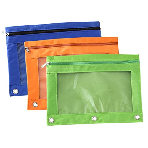 SHINEOFI 3 Stück Federmäppchen Mit Drei Löchern Bindemittel Wächter 3 Ringblindtaschen Binder Federmäppchen Schlüssel Band Blinde Taschen Binder-taschen Mit Reißverschluss Oxford-stoff SHINEOFI 3 Stück Federmäppchen Mit Drei Löchern Bindemittel Wächter 3 Ringblindtaschen Binder Federmäppchen Schlüssel Band Blinde Taschen Binder-taschen Mit Reißverschluss Oxford-stoff von SHINEOFI