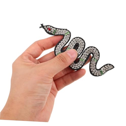SHINEOFI 3 Stück Gestickte Schlangen Patches mit Strasssteinen Handperlenverziert Strapazierfähig Vielseitig für Diy Kleidung Taschen Schuhe Hüte Schmuckapplikationen SHINEOFI 3 Stück Gestickte Schlangen Patches mit Strasssteinen Handperlenverziert Strapazierfähig Vielseitig für Diy Kleidung Taschen Schuhe Hüte Schmuckapplikationen von SHINEOFI