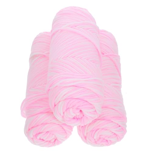 SHINEOFI 3 Stück Grobe Wollschal basteln set bastelzubehör bastelkasten Hakelgarn craft kit Milch Multifunktions-Strickgarn austauschbares Baumwollgarn professionelles Häkelgarn Baumwolle von SHINEOFI