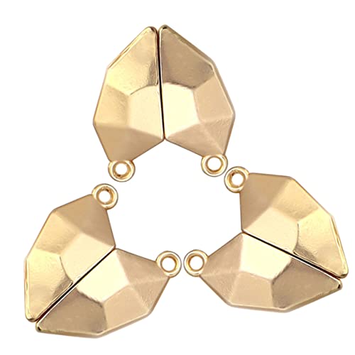 SHINEOFI 3 Stück Herz-magnet-anhänger Für Herstellung Erwachsene Halskette Verschlüsse Pärchen Armband Schmuck Diy Verschluss Schmuck Diy Zubehör Armbandanschluss Legierung Golden von SHINEOFI