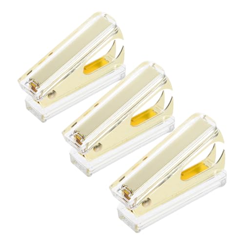 SHINEOFI 3 Stück Klammer Mini Hefter Nagel Entfernen Abzieher Klarer Hefter Für Das Büro Fürs Büro Nagelentferner Golden Acryl SHINEOFI 3 Stück Klammer Mini Hefter Nagel Entfernen Abzieher Klarer Hefter Für Das Büro Fürs Büro Nagelentferner Golden Acryl von SHINEOFI
