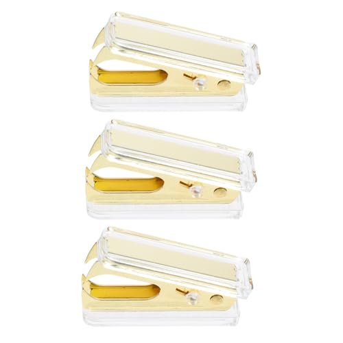 SHINEOFI 3 Stück Klarer Acryl Heftklammerentferner mit Goldfarbenem Ergonomisch Vielseitig für Büro Schule und Zuhause Schreibtischzubehör SHINEOFI 3 Stück Klarer Acryl Heftklammerentferner mit Goldfarbenem Ergonomisch Vielseitig für Büro Schule und Zuhause Schreibtischzubehör von SHINEOFI