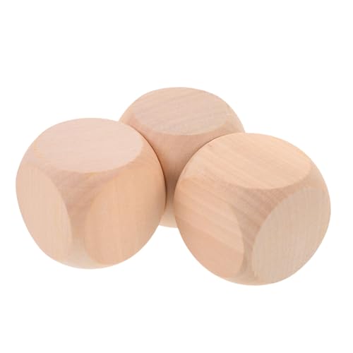 SHINEOFI 3 Stück Leere Holzwürfel Outdoor - großer -Jumbo große Leere Würfelspiel Leere schreiben kleine praktischer Holzwürfel Würfelzubehör von SHINEOFI