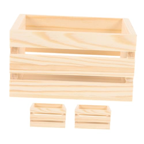 SHINEOFI 3 Stück Miniatur Holz Kisten für Puppenhaus Realistisches Design Stabile Kiefernholz Aufbewahrungskörbe für Obst Gemüse und Küchenzubehör Puppenhaus Möbel Zubehör SHINEOFI 3 Stück Miniatur Holz Kisten für Puppenhaus Realistisches Design Stabile Kiefernholz Aufbewahrungskörbe für Obst Gemüse und Küchenzubehör Puppenhaus Möbel Zubehör von SHINEOFI