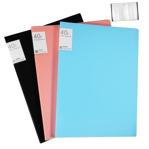 SHINEOFI 3 Stück Präsentationsbuch mit Teilig Schwarz Blau Kunststoffhüllen für Kunstwerke und Dokumente für Bürobedarf und Kreative Projekte SHINEOFI 3 Stück Präsentationsbuch mit Teilig Schwarz Blau Kunststoffhüllen für Kunstwerke und Dokumente für Bürobedarf und Kreative Projekte von SHINEOFI