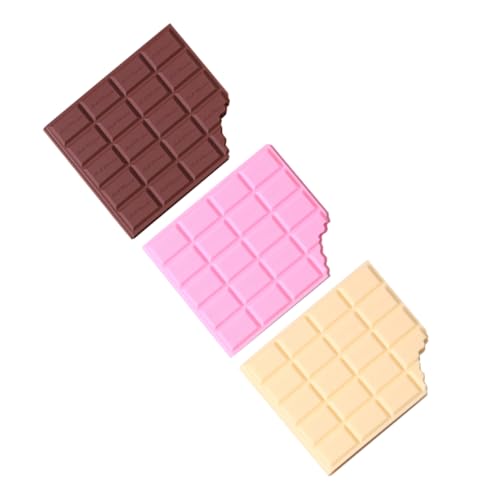 SHINEOFI 3 Stück Schokoladen Design Notizblock Kreative und Lustige Notizbücher Braun Beige und Rosa für Schule und Büro Schreibwaren für Notizen und Ideen von SHINEOFI