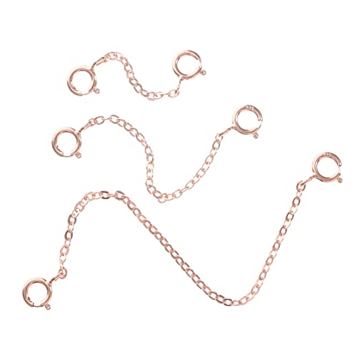 SHINEOFI 3 Stück Silber Kettenverlängerung Verstellbare Armbandverlängerung Roségold für DIY Schmuckherstellung Langlebig und SHINEOFI 3 Stück Silber Kettenverlängerung Verstellbare Armbandverlängerung Roségold für DIY Schmuckherstellung Langlebig und von SHINEOFI