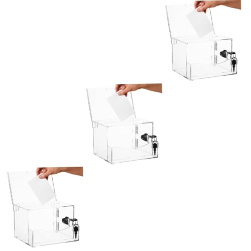 SHINEOFI 3 Stück Spendenbox mit Schloss Transparente Abstimmungsbox für Sichere Vorschläge und Spenden Große Kapazität für Veranstaltungen und Wohltätigkeit SHINEOFI 3 Stück Spendenbox mit Schloss Transparente Abstimmungsbox für Sichere Vorschläge und Spenden Große Kapazität für Veranstaltungen und Wohltätigkeit von SHINEOFI