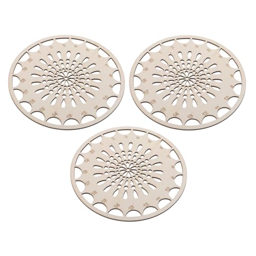 SHINEOFI 3 Stück Sticked Floss Speichergerät Stickkarten Holzfadenhalter Nähzubehör-organizer Holznähhalter Stickgarnhalter Aufbewahrungsorganisator Für Stickereien Hölzern Beige von SHINEOFI