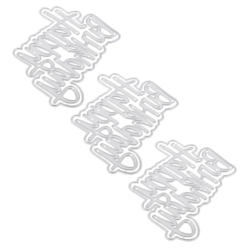 SHINEOFI 3 Stück Teiliges Happy Birthday Stanzschablonen Langlebigem Kohlenstoffstahl Präzise Metall-stanzformen für Scrapbooking Prägung und Diy-kartenherstellung SHINEOFI 3 Stück Teiliges Happy Birthday Stanzschablonen Langlebigem Kohlenstoffstahl Präzise Metall-stanzformen für Scrapbooking Prägung und Diy-kartenherstellung von SHINEOFI