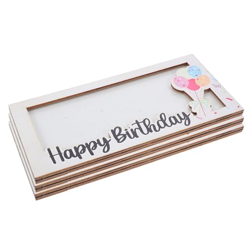 SHINEOFI 3 Stück Teiliges Holz Geldgeschenk für Geburtstagsfeiern DIY Kartenbox für Geldgeschenke Personalisierbare Geldtasche mit Platz für Persönliche von SHINEOFI