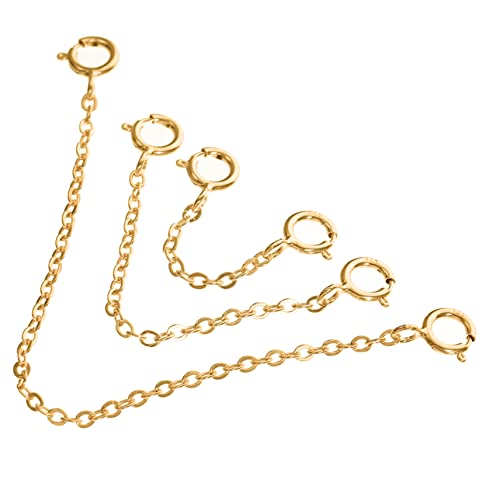 SHINEOFI 3 Stück Teiliges Kettenverlängerung Silber für Armbänder Silberverlängerung mit Karabiner Längen für DIY Schmuckgestaltung von SHINEOFI
