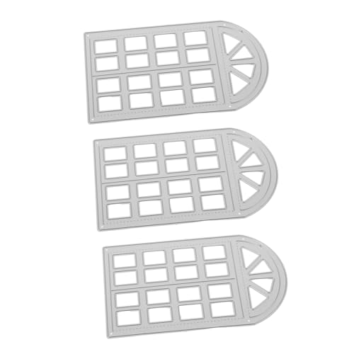 SHINEOFI 3 Stück Teiliges Stanzform aus Karbonstahl Hausform Prägeschablonen für Scrapbooking Kartenherstellung Fotoalben Diy Schneidvorlagen Kompatibel mit Meisten Stanzmaschinen von SHINEOFI