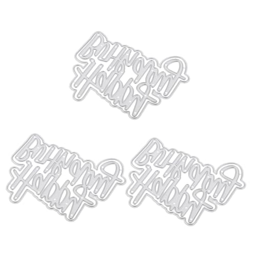 SHINEOFI 3 Stück Teiliges Stanzschablonen Happy Birthday aus Langlebigem Kohlenstoffstahl Präzise Metall Stanzformen für Kartenherstellung Scrapbooking Dekorative Prägung Gravurdetails SHINEOFI 3 Stück Teiliges Stanzschablonen Happy Birthday aus Langlebigem Kohlenstoffstahl Präzise Metall Stanzformen für Kartenherstellung Scrapbooking Dekorative Prägung Gravurdetails von SHINEOFI