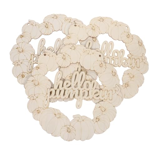 SHINEOFI 3 Stück Teiliges Unlackierte Holzanhänger Kürbis Weihnachtsdeko DIY Bastelset mit Aufhängeschnur Rustikale Holzscheiben für Weihnachtskranz Wand Baumschmuck von SHINEOFI