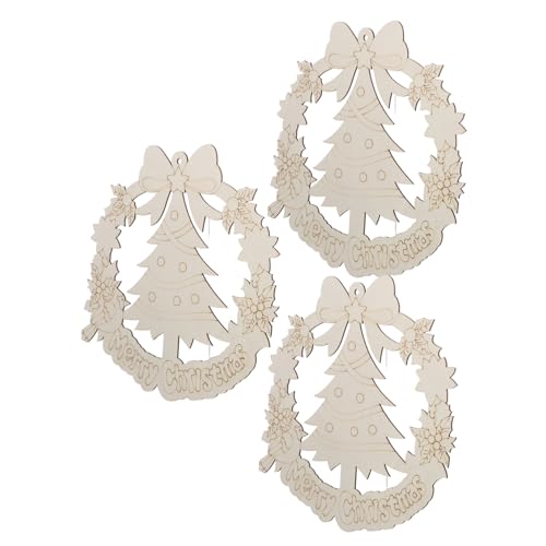 SHINEOFI 3 Stück Unlackierte Weihnachtsanhänger aus Holz mit Aufhängeschnur Natürliche Holzscheiben für DIY Bastelarbeiten Rustikale Christbaumschmuck Dekoration für Tür Baum Wand SHINEOFI 3 Stück Unlackierte Weihnachtsanhänger aus Holz mit Aufhängeschnur Natürliche Holzscheiben für DIY Bastelarbeiten Rustikale Christbaumschmuck Dekoration für Tür Baum Wand von SHINEOFI