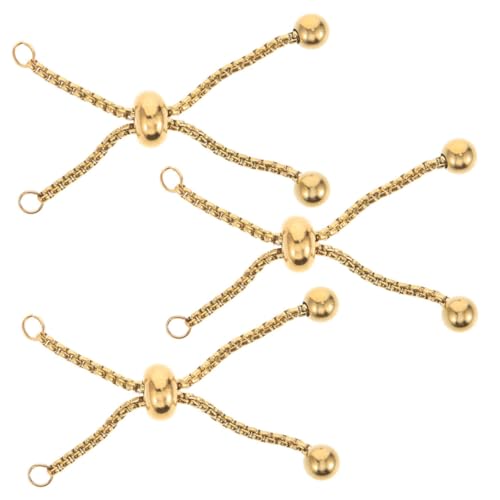 SHINEOFI 3 Stück Verstellbare Schiebeketten aus Edelstahl Teiliges mit Kugelenden Verlängerungsketten für Armbänder DIY Schmuckherstellung Goldfarbene Langlebige Armbandverlängerung mit SHINEOFI 3 Stück Verstellbare Schiebeketten aus Edelstahl Teiliges mit Kugelenden Verlängerungsketten für Armbänder DIY Schmuckherstellung Goldfarbene Langlebige Armbandverlängerung mit von SHINEOFI