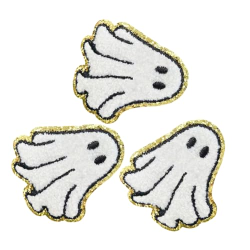 SHINEOFI 3 Stück Weiße Halloween Bügelbilder mit Starkem Kleber Bestickte Applikationen für Jeans Kleidung Schuhe DIY Stoffverzierung Einfaches Aufbügeln Langlebige Stickerei SHINEOFI 3 Stück Weiße Halloween Bügelbilder mit Starkem Kleber Bestickte Applikationen für Jeans Kleidung Schuhe DIY Stoffverzierung Einfaches Aufbügeln Langlebige Stickerei von SHINEOFI