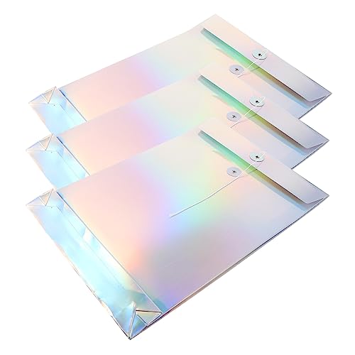 SHINEOFI 3 Stück bunt Taschen Schreibwaren Bindemittel Unterlagen Büro aufbewahrungssack storage pockets cord organizer bag ordnee Umschlag Aktentasche Aktenordner für Neuheiten Laserpapier von SHINEOFI