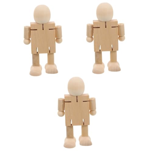 SHINEOFI 3 Stück leerer Roboter unvollendet Roboter für Erwachsene bastelzeug handwerkskunst DIY Hand Bastelroboter Holzroboter selber Bauen unfertiger Roboter hölzern SHINEOFI 3 Stück leerer Roboter unvollendet Roboter für Erwachsene bastelzeug handwerkskunst DIY Hand Bastelroboter Holzroboter selber Bauen unfertiger Roboter hölzern von SHINEOFI