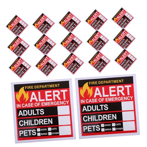 SHINEOFI 30 Pcs Haustiere Alert Aufkleber Notfall Haustiere Rettung Aufkleber Klammerschalter Menschen Und Haustier Finder -aufkleber Für Heimfenster Haustür SHINEOFI 30 Pcs Haustiere Alert Aufkleber Notfall Haustiere Rettung Aufkleber Klammerschalter Menschen Und Haustier Finder -aufkleber Für Heimfenster Haustür von SHINEOFI