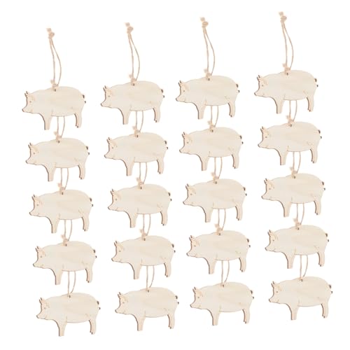 SHINEOFI 30 Sätze Holzschweinchen Anhänger mit Löchern Natürliche Holz Tier Tags mit Schnüren für DIY Bastelprojekte und Wohnkultur für Hochzeiten und Festlichkeiten SHINEOFI 30 Sätze Holzschweinchen Anhänger mit Löchern Natürliche Holz Tier Tags mit Schnüren für DIY Bastelprojekte und Wohnkultur für Hochzeiten und Festlichkeiten von SHINEOFI