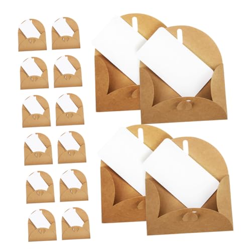 SHINEOFI 30 Sätze Liebe Schnalle Umschlag Umschläge für Grußkarten Umschläge für Partyeinladungen für Babypartys Danke Notizen Kraftpapier Braun von SHINEOFI