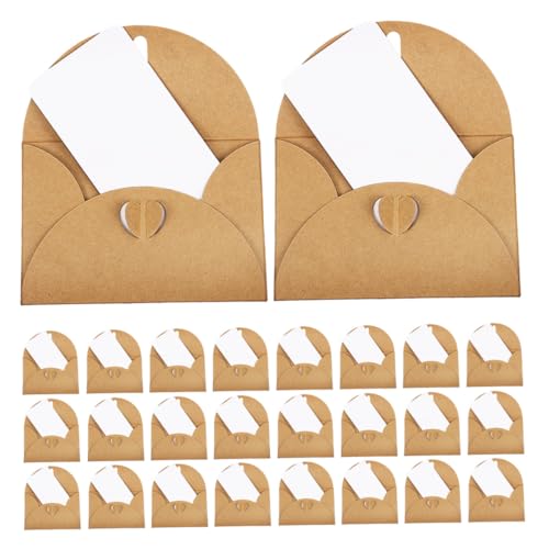 SHINEOFI 30 Sätze Mini Kraftpapier Umschläge mit Weißem Blankokarten Herzverschluss Vintage Kleine Umschläge für Hochzeit Geburtstag Einladung DIY Party Karten SHINEOFI 30 Sätze Mini Kraftpapier Umschläge mit Weißem Blankokarten Herzverschluss Vintage Kleine Umschläge für Hochzeit Geburtstag Einladung DIY Party Karten von SHINEOFI