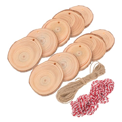 SHINEOFI 30 Stk. Kiefernprotokolle kleine unfertige Naturholzscheiben unvollendeter Holzscheiben zum Basteln Holzscheiben für Handwerk zum Basteln Holz rund hölzern von SHINEOFI