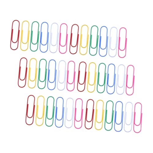 SHINEOFI 30 Stück Bunte Büroklammern Große Metallklammern mit Kunststoffbeschichtung Farbenfrohe Clips zum Organisieren von Dokumenten für Büro und Schule von SHINEOFI