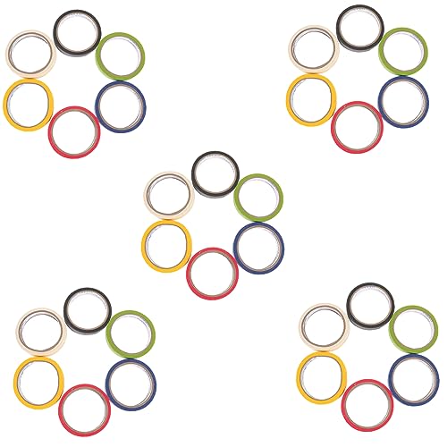 SHINEOFI 30 Stück Farbiges Strukturiertes Papier Farbiges Klebeband Für Kleidung Klebeband Selbstklebend Stoffband Whiteboard-markierungsband Beschriftungsband Black von SHINEOFI