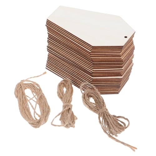 SHINEOFI 30 Stück Grabstein Holzschnitt Leere Holzscheiben Malbare Holzformen für Kreative Bastelprojekte und Halloween Dekorationen von SHINEOFI
