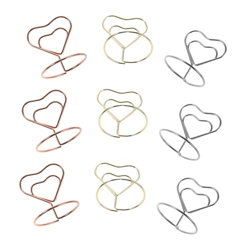 SHINEOFI 30 Stück Herzförmige Platzkartenhalter Tischkartenständer für Hochzeiten Geburtstagsfeiern Fotos und Notizen Praktische Memo Clips für von SHINEOFI
