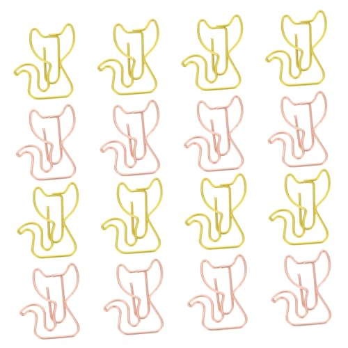 SHINEOFI 30 Stück Katze Büroklammer Lesezeichen-Clips schicke Büroklammern Hochzeit Büroklammern lustige Papierclips Kreative Cartoon-Büroklammer aus Metall süße Büroklammern Eisen von SHINEOFI