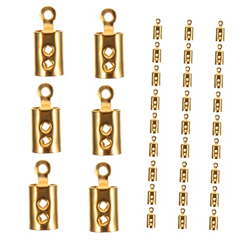 SHINEOFI 30 Stück Lederband Clip Armbänder Verschlüsse Armbandmaterial Verbinder Für Halsketten Schnallen Für Halskette Schmuckschnallen Juwelenverschluss Halskettenschnallen Edelstahl von SHINEOFI