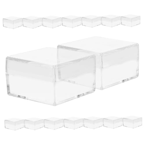 SHINEOFI 30 Stück Mini Klare Acrylbox mit Deckel Transparente Aufbewahrungsbox für Sammlerstücke Schmuck und Kleine Gegenstände für Organisation und Präsentation von SHINEOFI