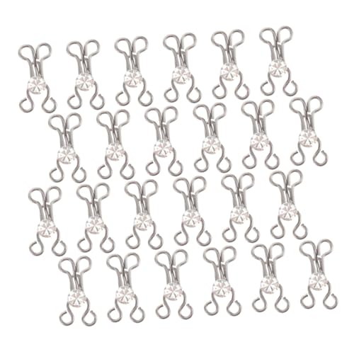 SHINEOFI 30 Stück Ösenverschlüsse: Nähhaken Und Ösenverschluss-druckknöpfe Mit Zirkonia – Metall-nähverschlüsse Für Kleidung, Hosen, Röcke von SHINEOFI