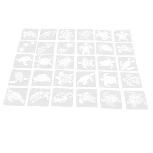 SHINEOFI 30 Stück Schildkröten Höhlenschablonen Wildtier Zeichenschablonen Scrapbooking Vorlagen Scrapbook Schablonen Scrapbook Projekte Schablone Marine Malbedarf Bastelvorlage von SHINEOFI