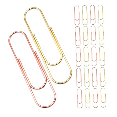 SHINEOFI 30 Stück Teiliges Große Metall büroklammern Starke Dokumentenclips in Gold und Roségold Wiederverwendbare Lesezeichen organizer für Sichere Papier Aktenverwaltung von SHINEOFI