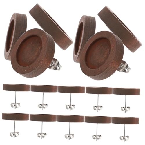 SHINEOFI 30 Stück Teiliges Holz Ohrstecker Basis Zeitstein Fassung Tiefbraun DIY Schmuckzubehör Langlebig Praktisch für Basteln und Besondere Anlässe SHINEOFI 30 Stück Teiliges Holz Ohrstecker Basis Zeitstein Fassung Tiefbraun DIY Schmuckzubehör Langlebig Praktisch für Basteln und Besondere Anlässe von SHINEOFI