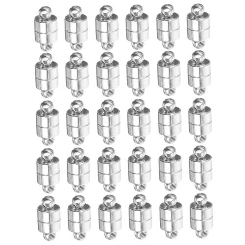 SHINEOFI 30 Stück Teiliges Kupfer Magnetverschluss für Schmuck DIY Armband und Halskettenverschluss mit Sicherem Magnetverschluss Langlebig und Kompakt für Einfache Schmuckherstellung von SHINEOFI