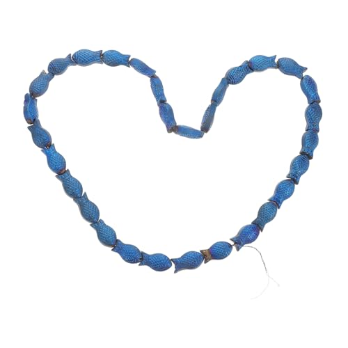 SHINEOFI 30 Stück Teiliges Matte Glasperlen in Fischform Kleine Blaue Schmuckperlen für DIY Armbänder und Halsketten Vielseitiges Handwerkszubehör für Kreative Schmuckherstellung und SHINEOFI 30 Stück Teiliges Matte Glasperlen in Fischform Kleine Blaue Schmuckperlen für DIY Armbänder und Halsketten Vielseitiges Handwerkszubehör für Kreative Schmuckherstellung und von SHINEOFI