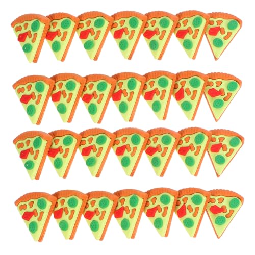 SHINEOFI 30 Stück Teiliges Mini Radiergummi Dreieckige Pizza Cartoon Design Tpr Material Sauberes Radieren Schüler Belohnung Lernstift für Grundschule Party Geschenke von SHINEOFI