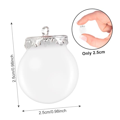 SHINEOFI 30 Stück Teiliges Set Mini Glas Kugelanhänger mit Silberfarbenem Kronenfassungs charme Öffnung Transparente DIY Schmuckzubehör für Anhänger Armbänder Ohrringe SHINEOFI 30 Stück Teiliges Set Mini Glas Kugelanhänger mit Silberfarbenem Kronenfassungs charme Öffnung Transparente DIY Schmuckzubehör für Anhänger Armbänder Ohrringe von SHINEOFI